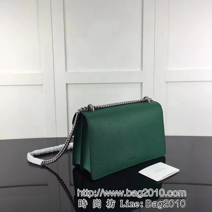 GUCCI古馳原單 新款 專櫃品質原單貨實物實拍 400249 綠色全皮 對正品雙色皮 鏈條單肩斜挎包 HY1013